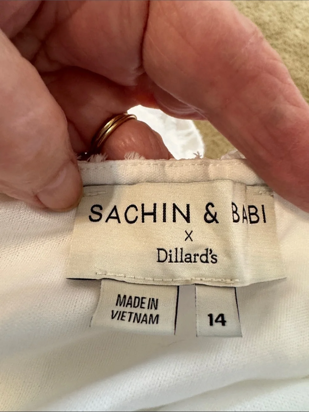 Sachin & Babi x Dillard’s White Backless Bow Dress Party Bridal Shower Size 14 - Picture 3 of 5
